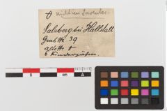 Etiketten zu Menschenzahn (NHMW-PRAE-023743a)